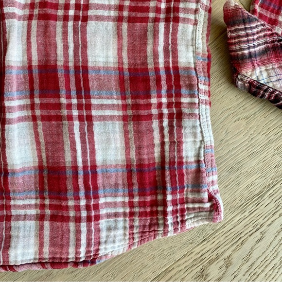 Rails Kendra gauze cotton double plaid long sleeve button-up shirt, size Medium - Picture 11 of 12